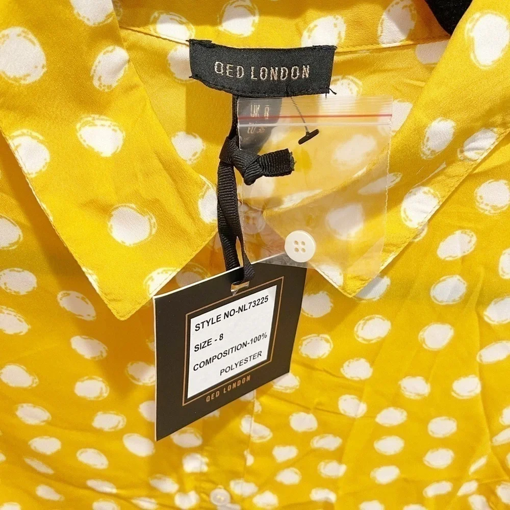 QED London Shirt Dress with Tiered Hem - US 4